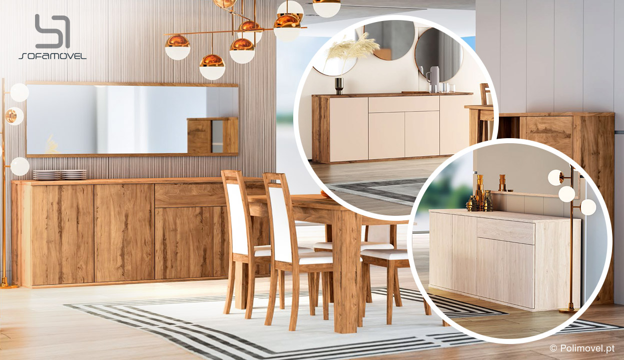 Aparador SOFAMOVEL Evo 4 Portas 1 Gaveta Aparador SOFAMOVEL Evo 4 Portas 1 Gaveta