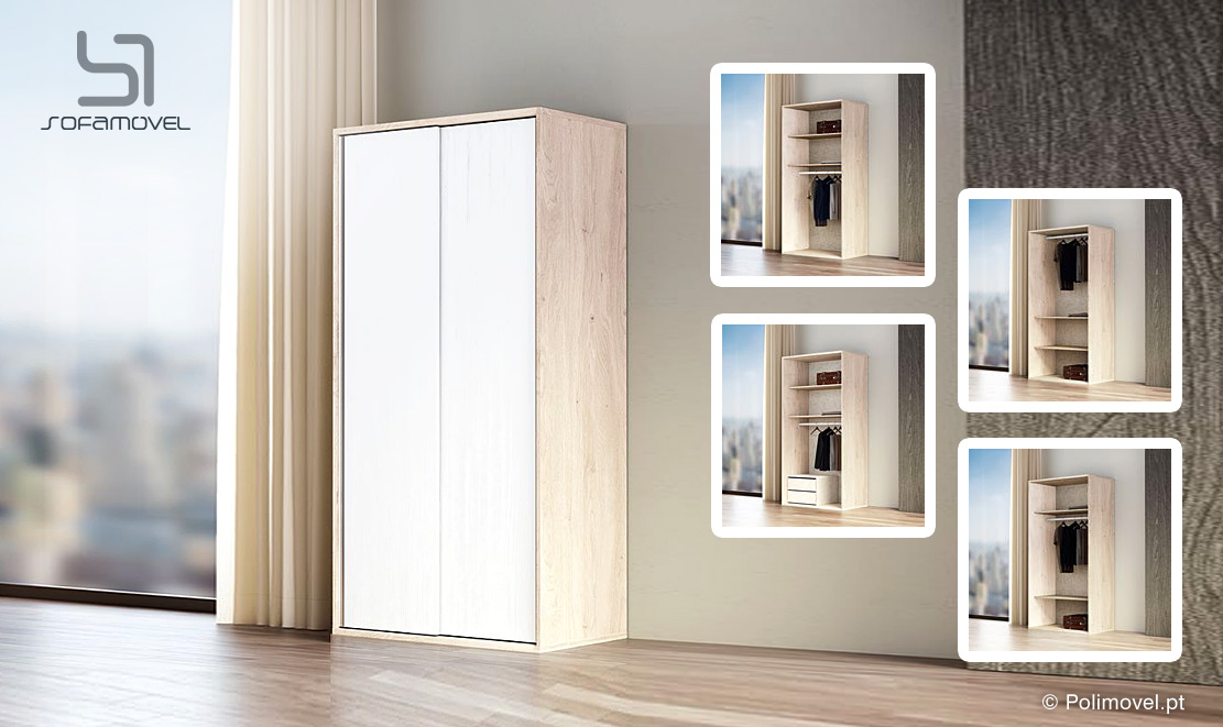 Roupeiro de 2 Portas SOFAMOVEL Evo 25 Roupeiro de 2 Portas SOFAMOVEL Evo 25